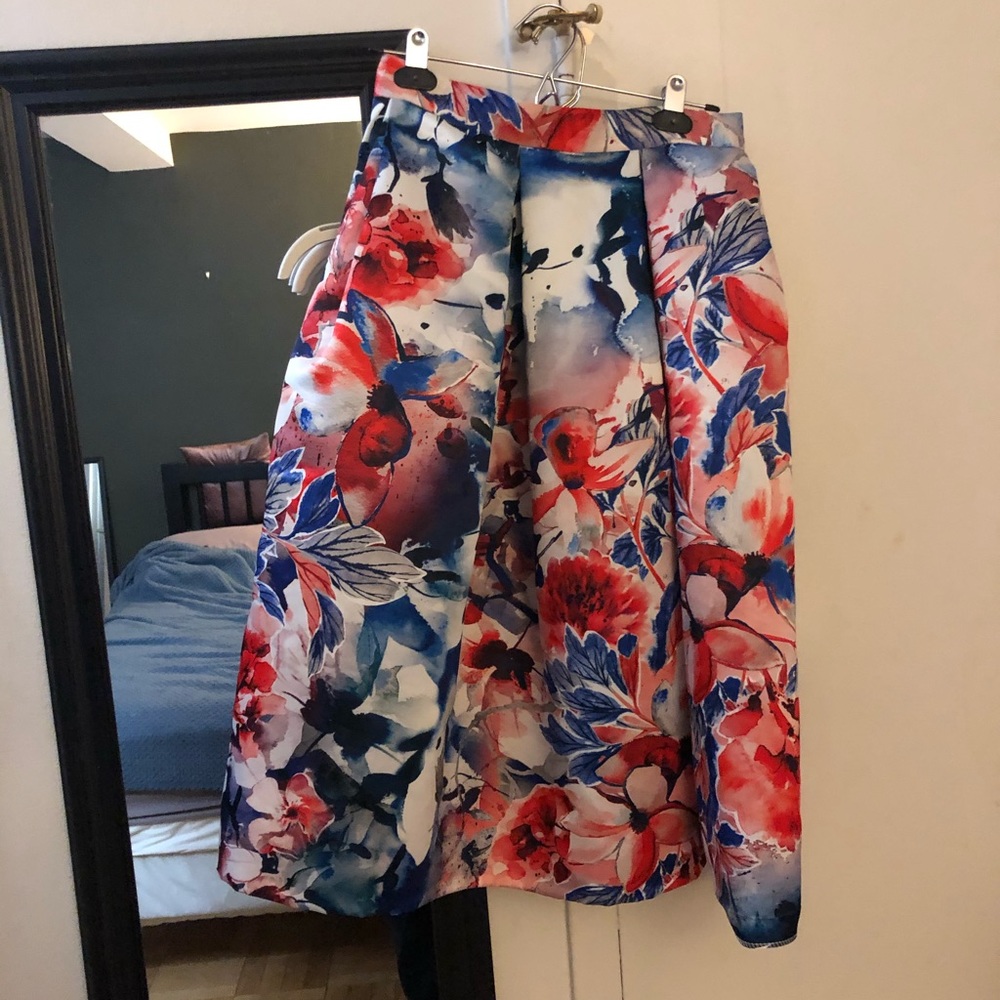 Closet London midi floral skirt
